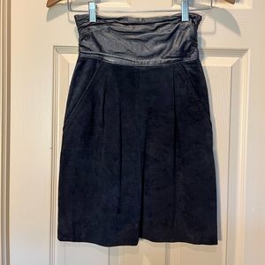 Vintage Leather & Suede High-waisted Skirt by Danier